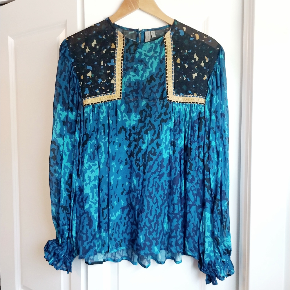 Blank London Anthropologie Miranda Blouse Top